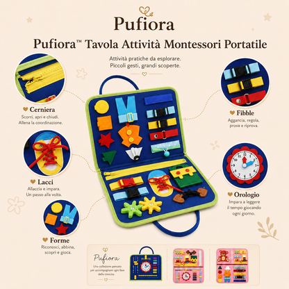 Pufiora™ Tavola Attività Montessori Portatile